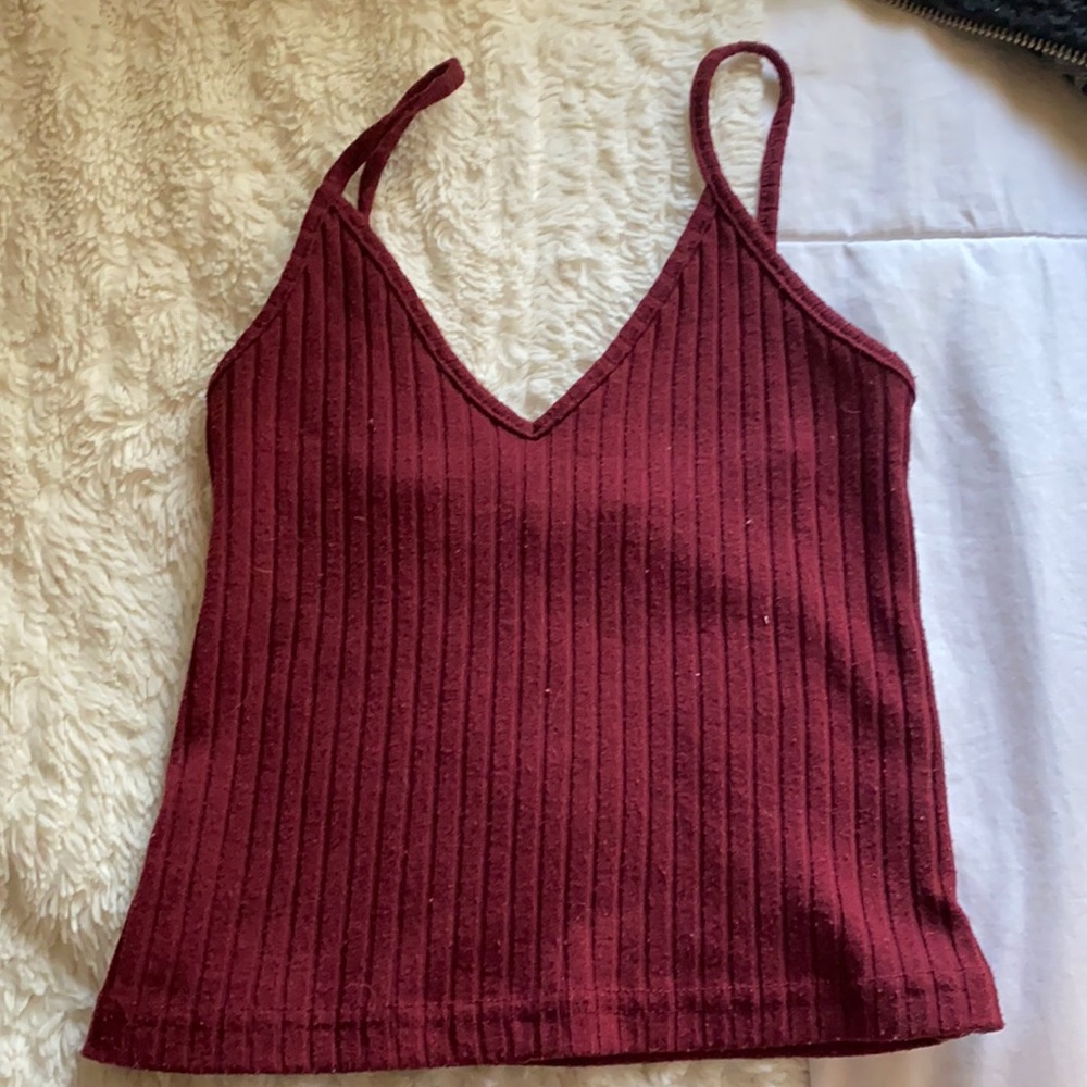 Brandy Melville Burgundy crop top